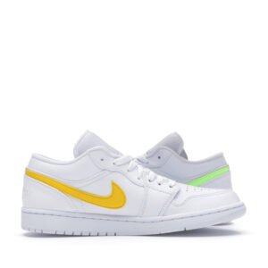 NIKE AIR JORDAN 1 LOW WHITE MULTI-COLOR SWOOSH
