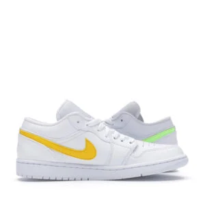 NIKE AIR JORDAN 1 LOW WHITE MULTI-COLOR SWOOSH